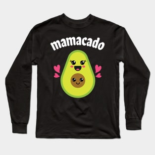 Avocados Hugging Together Happy Mamacado Mother Son Daughter Long Sleeve T-Shirt